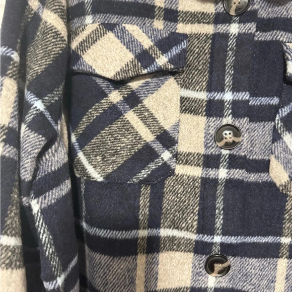 Jason Maxwell Women's Plus Size Plaid Button Down Shacket, Size 2X - Picture 5 of 8